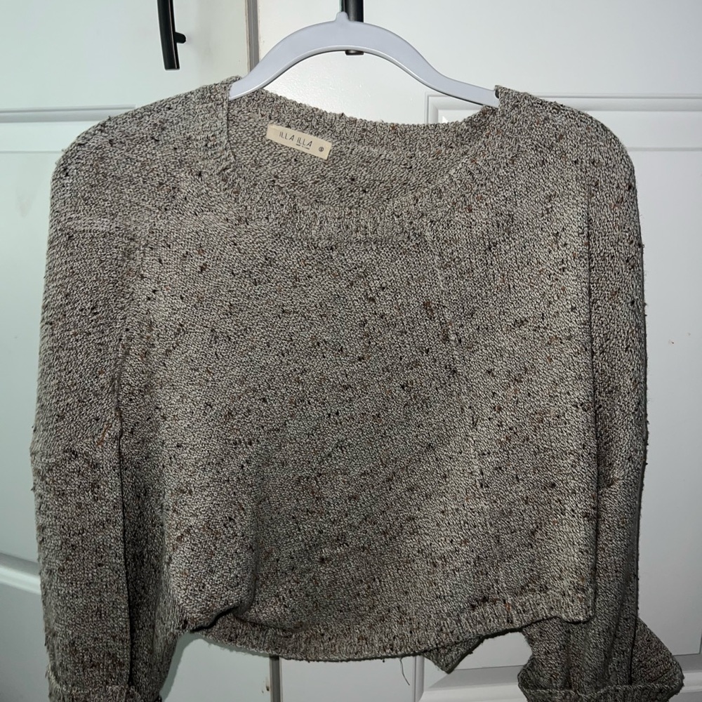 ILLA ILLA Speckled Gray Women's Sweater